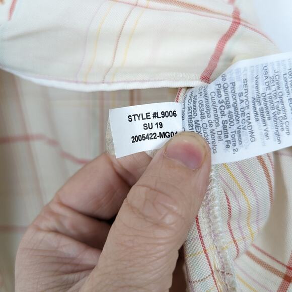 Madewell Fine Plaid Bedtime Button Pajama Top Size M - Picture 7 of 8